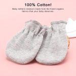 BQUBO Newborn Infant Toddler Mittens No Scratch Cotton Elastic Wrist Gloves Hypoallergenic for 0-6 Months Baby Boys Girls - Image 4